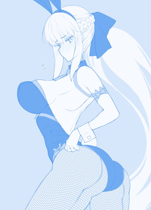 照れながら、夫のためにバニーガールを着てくれるモルガン様rkgk
今日の進捗:ペン～基本塗り
#本日のワンドロ
#FGO 