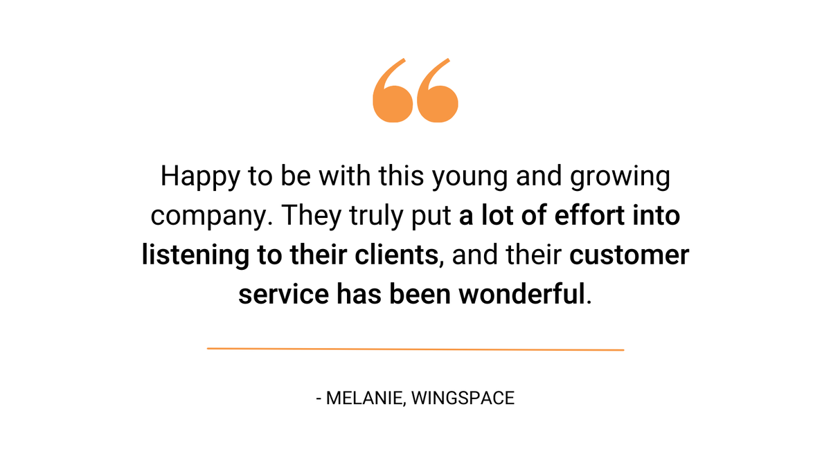 ProximitySpace's tweet photo. Thank you, Melanie, for the kind words! π #PROXrocks
...
#customerservice #happycustomer #happycustomers #testimonial #futureofwork #beinproximity https://t.co/U2On5XDC3T