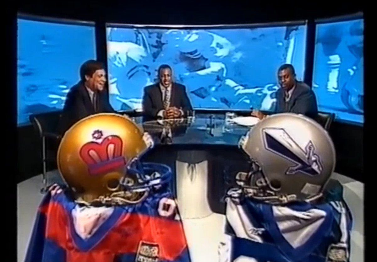 stuartflint's tweet image. Kevin, @RonPitts28 and @Carlsonsports - WLAF '96 style - Watching on @_deadfootball