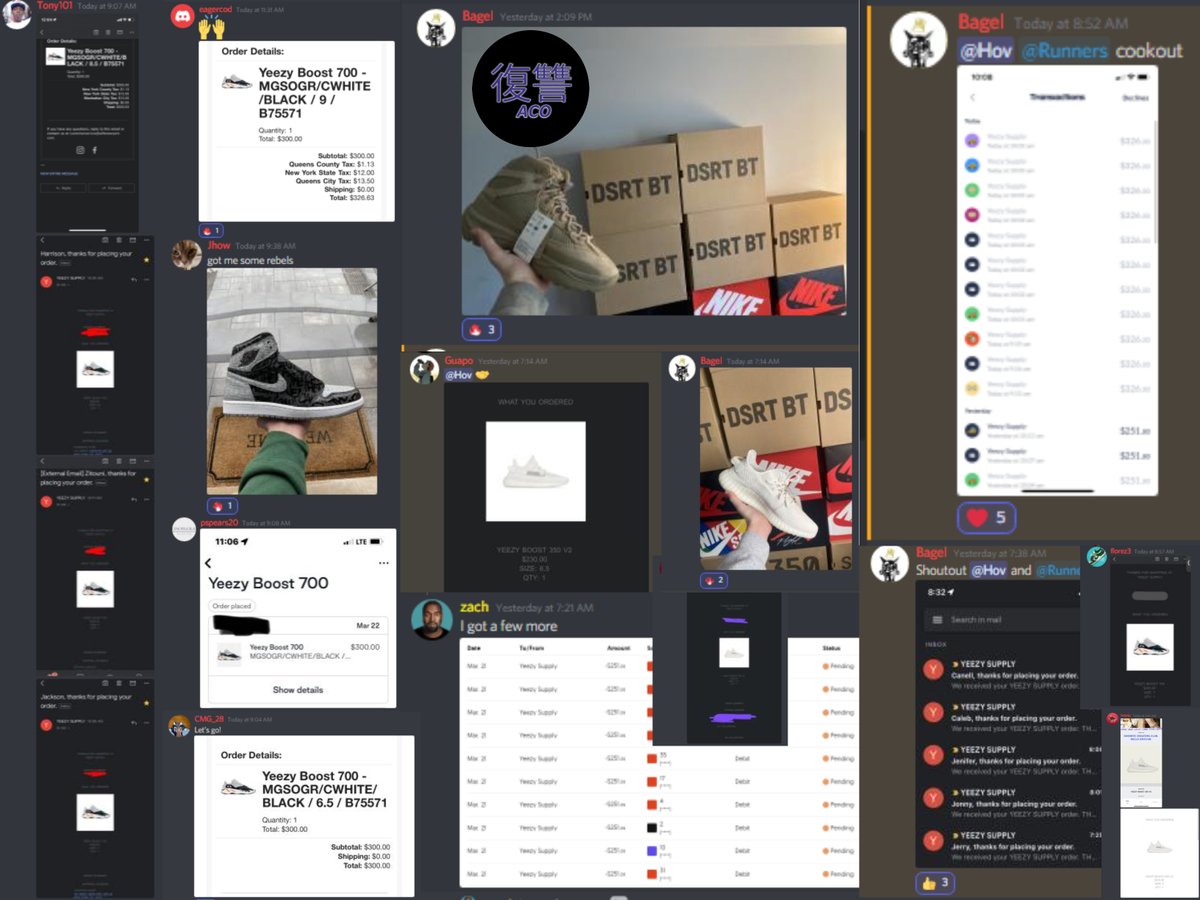 YZY Boots, Yeezy 350 Bones and Yeezy 700 Wave Runners.
Our members absolutely feasted this past few Yeezy releases with many grabbing more than 10 pairs per drop!
If you are tired of taking Ls, make sure to join our group. LINK IN OUR BIO!