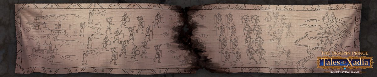"The Dragons" and historical tapestries/tablets for Tales of Xadia: The Dragon Prince RPG
AD: Tina L. Collier @turn_on_red
@CortexRPG @TheDragonPrince
#TalesOfXadia #TheDragonPrince #CortexRPG #TTRPG