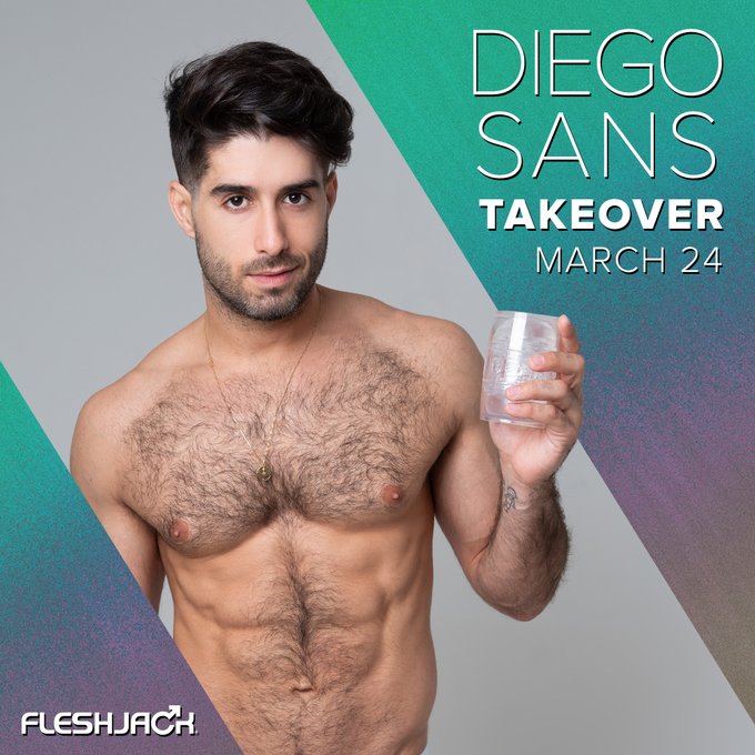 It's a takeover! Join us this THURSDAY, March, 24, as Brazilian hottie @diegosansporn takes over our
