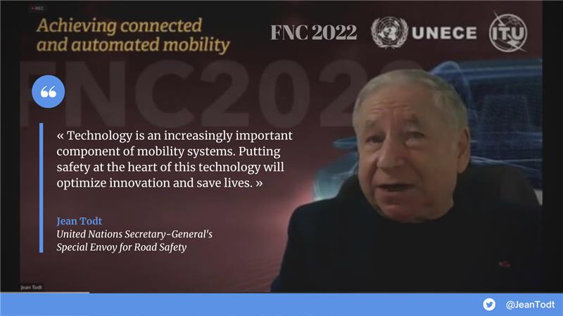 I was pleased to participate today to the <a href="/ITU/">Int’l Telecommunication Union</a> <a href="/UNECE/">UNECE</a> #FNC2022. Life-saving technology in transport should be accessible to all, particularly for road users in developing countries where more than 90% of the road traffic fatalities and injuries occur.
#ConnectedCar