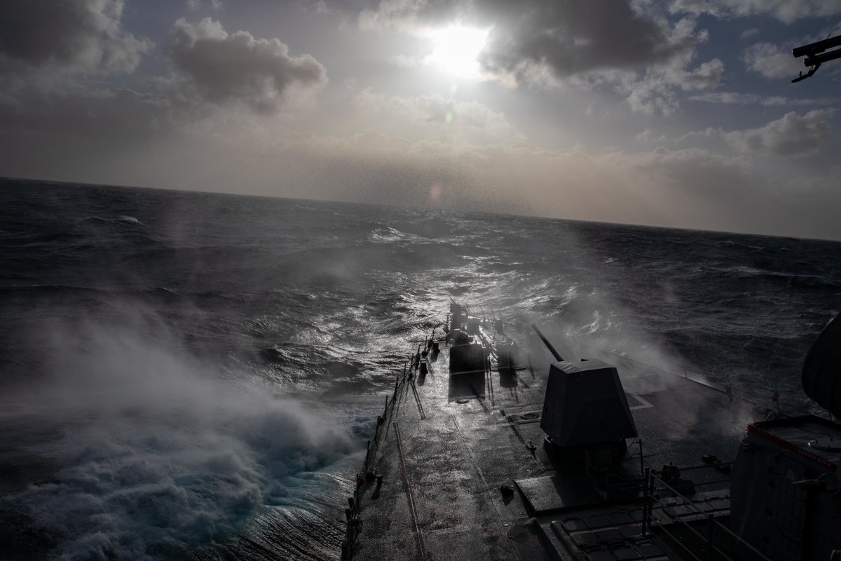 USNavy's tweet photo. 1️⃣ #USSRoosevelt #DDG80 transits the Norwegian Sea @USNavyEurope.
2️⃣ #USSLewisBPuller #ESB3 #FLTOPS @US5thFleet.
3️⃣ #USSMilwaukee #LCS5 arrives for Ecuador port visit @NAVSOUS4THFLT.
4️⃣ #USSRalphJohnson #DDG114 damage control drill @US7thFleet.
ℹ️ &amp; 🔽: https://t.co/xQhbq5semq https://t.co/pHdVpeUDkK