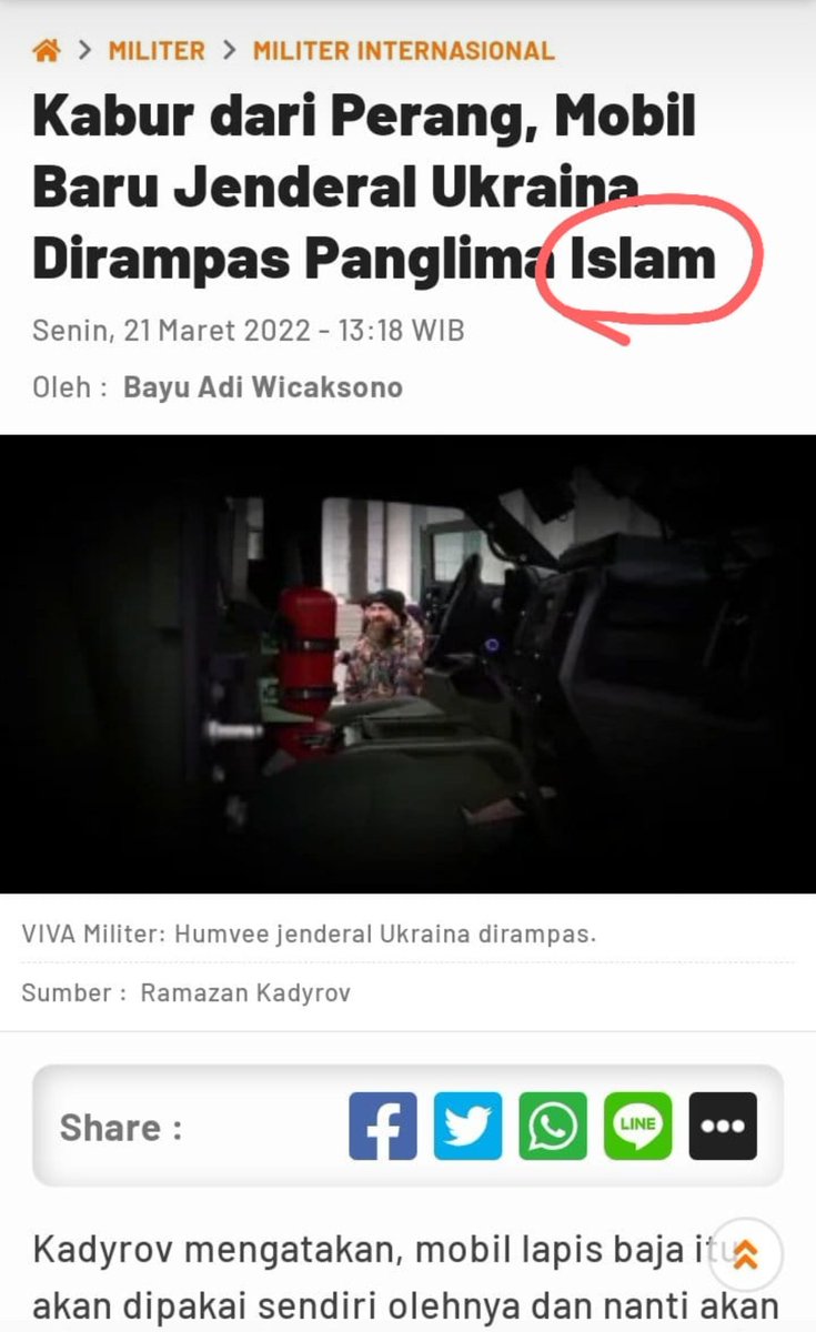 Oemah_Monitor's tweet photo. Coba diperhatikan bagaimana media dalam menframming /memberikan stigma negatif Islam.

Kenapa tidak ditulis dirampas pihak Chech atau Rusia ? Tapi ditulis ISLAM !

BUKANKAH Perang Rusia Ukraina bukanlah perang Agama tapi perang antara Ukraina dan Rusia yg keduanya sama2 Kristen. https://t.co/OnI5RfmK9o