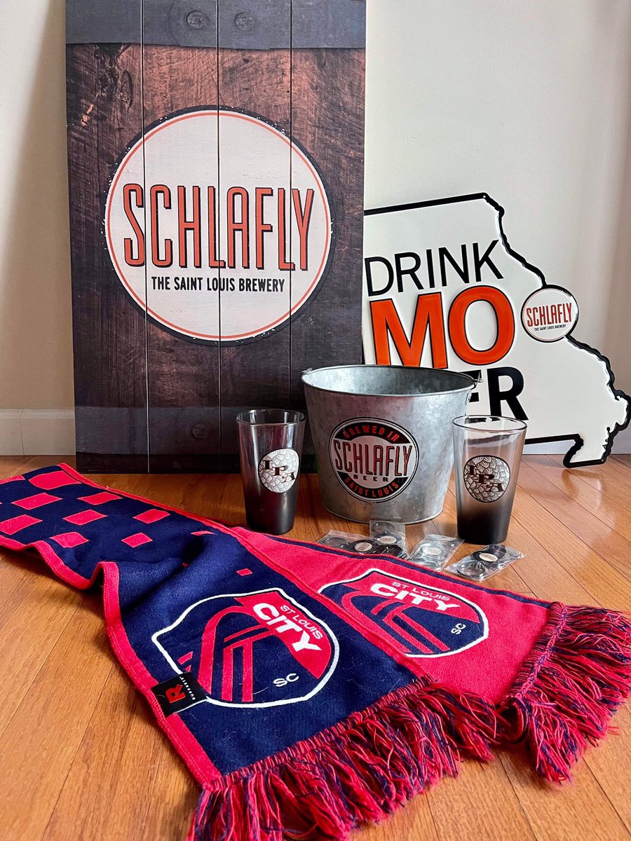 StLouligans's tweet photo. The #Schlaffle is back. Friday night at the @SillyTailgate party we’re raffling a @Schlafly pkg to benefit @thesqsh. $1 a ticket. Winner gets all this cool #Schit! Buy tickets at the merch table and help us raise money for a worthy cause. Big Thanks to Schlafly for the support. https://t.co/GdhuEhItHN