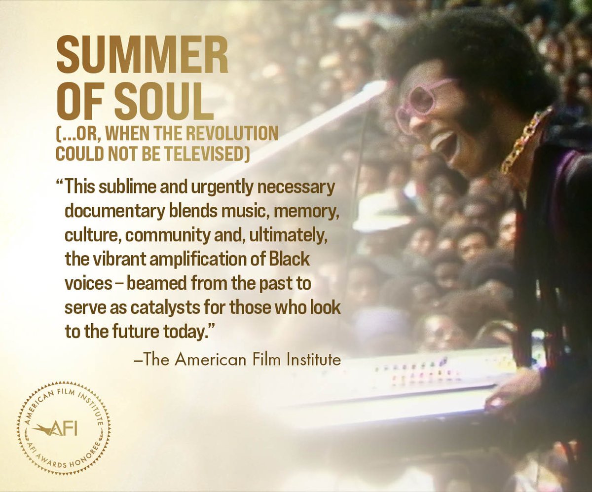 Put your hands together for @Questlove's documentary @summerofsoul. We’ve been fans since it screened at @AFIDocs last summer and now it’s in the hunt for an Academy Award. #AFIMovieClub Learn all about this #AFIAWARDS 2021 honoree: bit.ly/36o9SzL