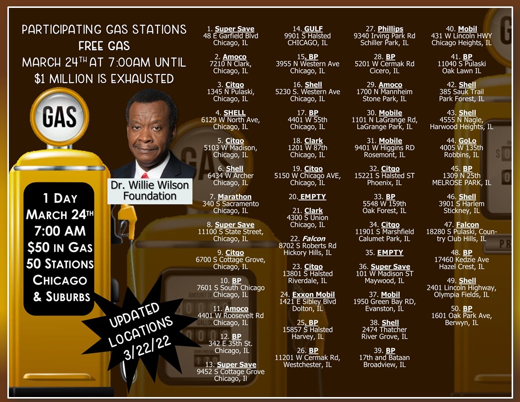 Dr. Willie Wilson on Twitter "We've had to update the list. The