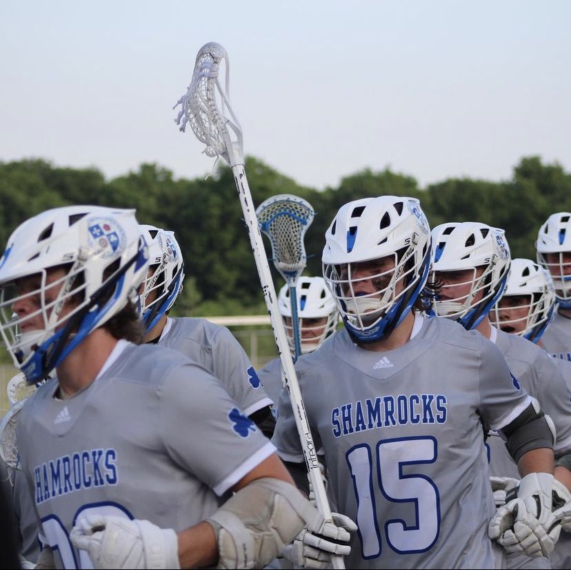 SHAMROCK NATION STAND UP‼️ THE BOYS OF <a href="/DCCLacrosse/">DCC Lacrosse</a> PLAY THEIR SEASON OPENER AGAINST THE BRIGHTON  BULLDOGS FRIDAY  AT THE ELM‼️😈 GAME TIME IS AT 7 PM BE THERE‼️🔵⚪️☘️