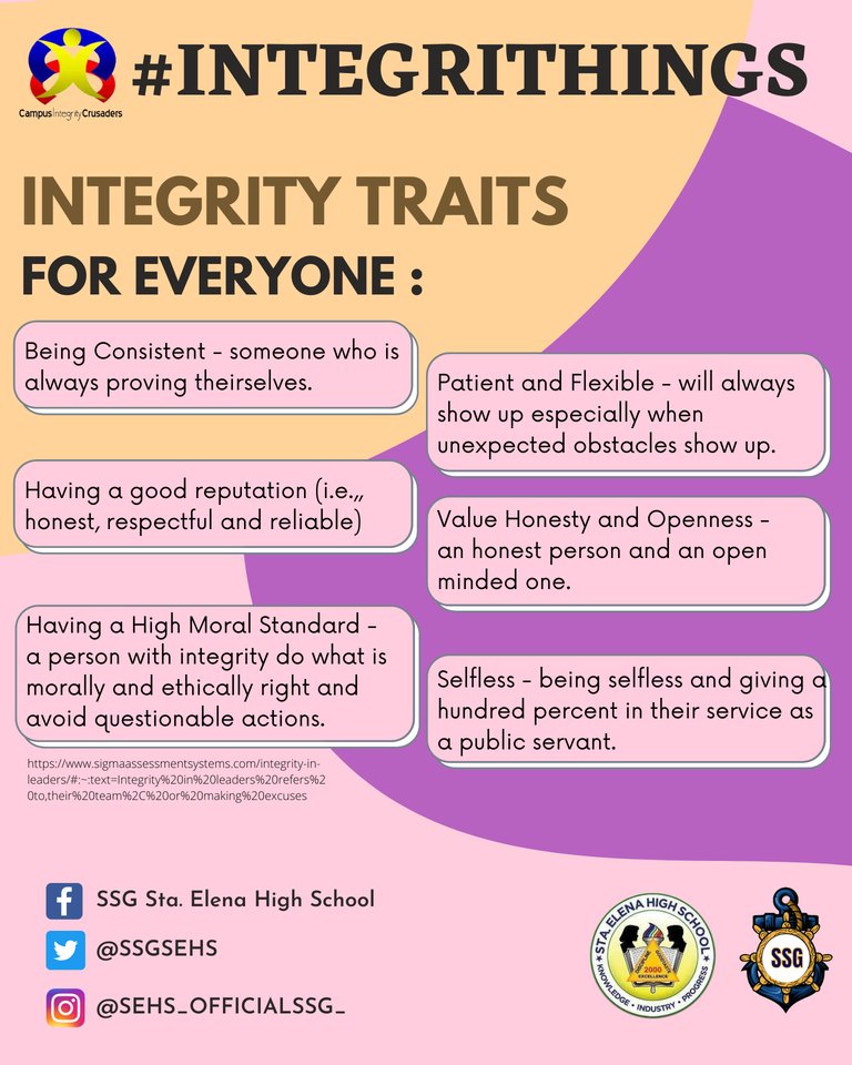 SSLGSEHS's tweet photo. GREAT LEADERS HAVE INTEGRITY!
#Integrithings #SSGSEHS https://t.co/qrd6sXBRXl