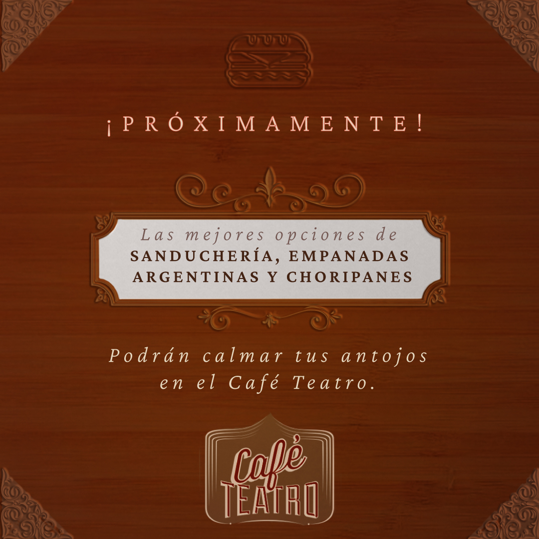 Teatropablot's tweet photo. "A mi me tira la farra,
El café, la muchachada,
Y donde haya una milonga
Yo no puedo estar sin ir."
Traemos para ti una variedad de sabores para que calmes tus antojos; un café, un vino, una cena acompañada de una milonga y  una tarde en el Café Teatro.

Mala suerte -Francisco C. https://t.co/0LdQhj5Uoe