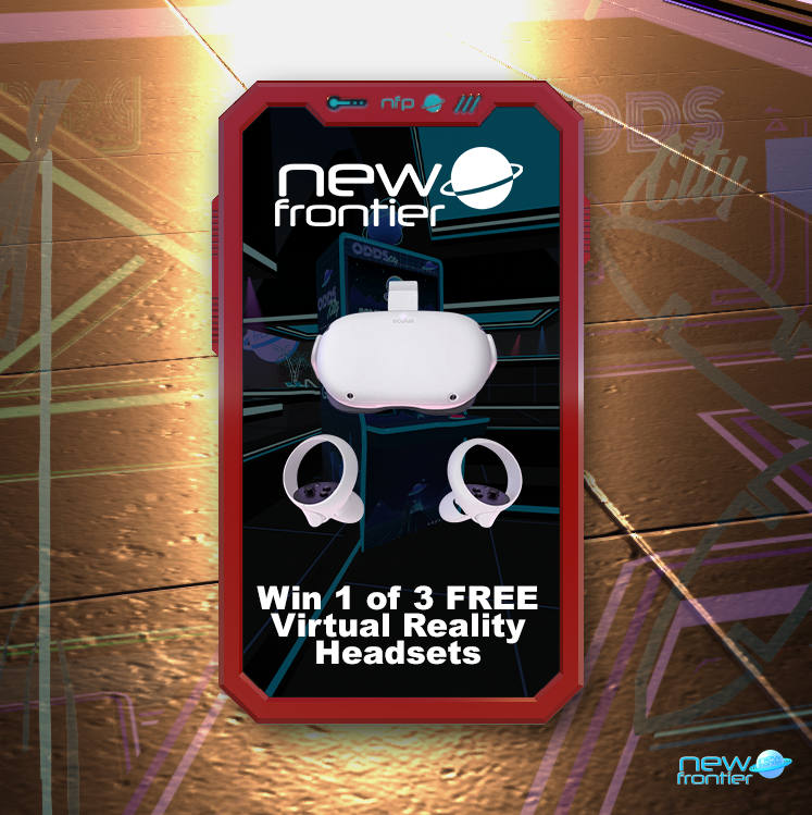 newfrontier's tweet photo. We are giving away THREE Oculus Quest 2 VR Headsets! 

Simply follow the steps below to enter, the winners will be randomly selected on 3/30/22.

https://t.co/hzef2WoJCQ https://t.co/Is3S38pCgv