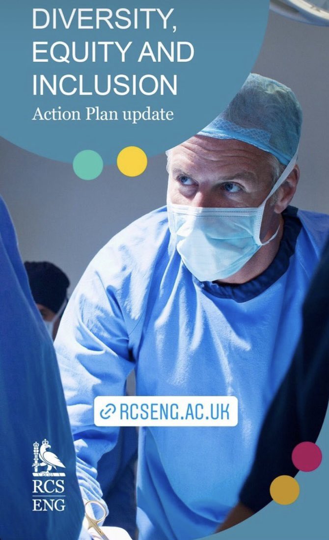 DrZeshanQureshi's tweet photo. White middle aged men centre of @RCSnews diversity equity and inclusion plan. 
If those marginalised in surgery were genuinely asked their opinion on this cover, it would never have been printed. https://t.co/Yr5MEqPHCN