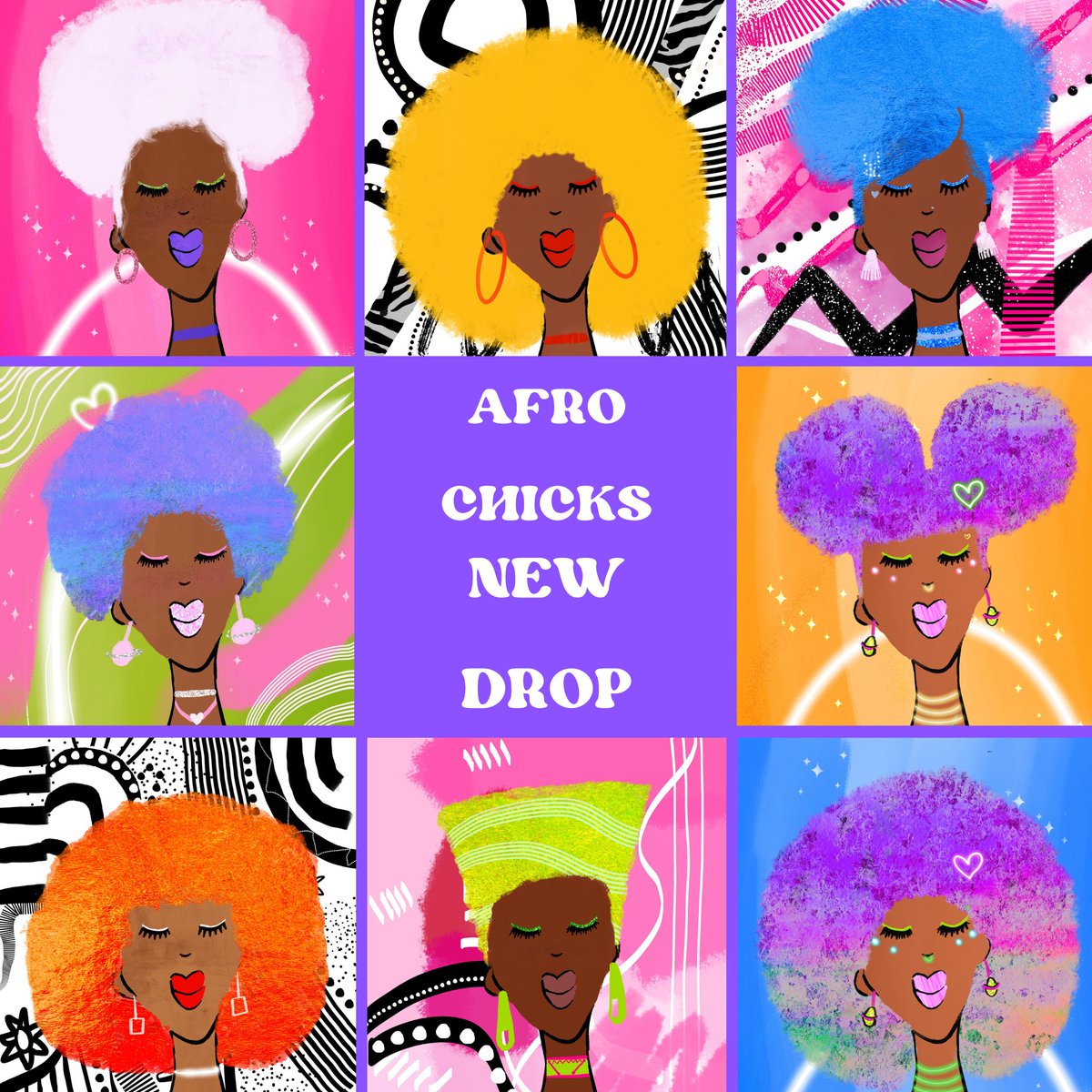 afrochicksnft's tweet photo. new drop 💜 ✨

https://t.co/vsrVG0CjPt https://t.co/VLEGvi3QGE