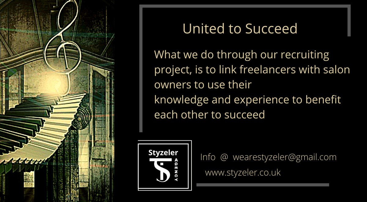 styzeler's tweet image. Hair Salon and Beauty Spa owners Sing up with Styzeler recruitment agency get rewarded UNITED TO SUCCEED One-year no Agency fee to hire any freelancers #hairsalon  #SalonOwners  #Hairdresser #beautician #BarberJob