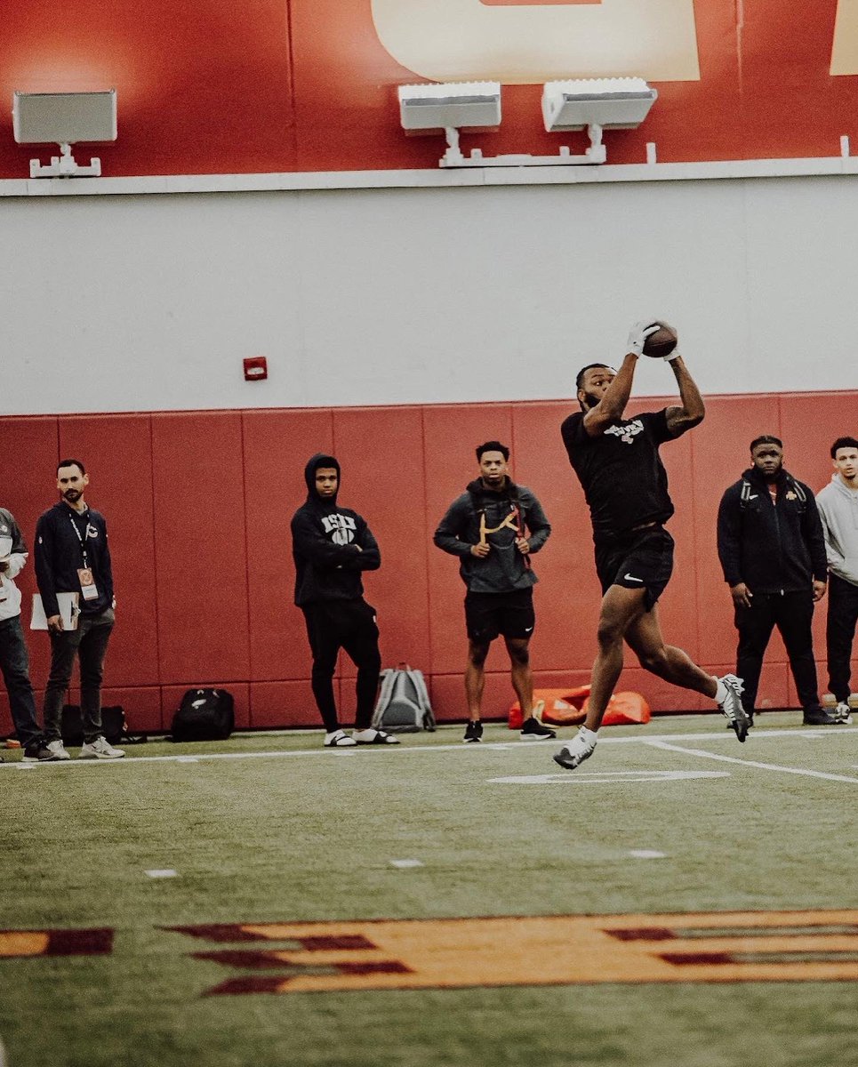Blessed to be apart of Iowa State’s Pro Day. The journey continues…✍🏾