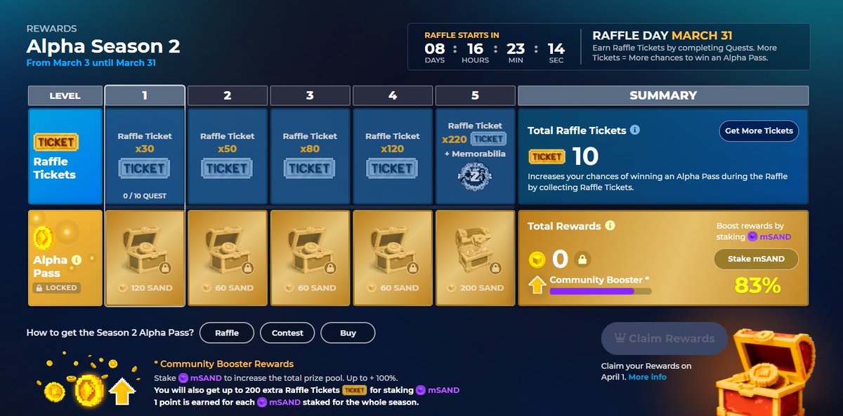 kojilapala's tweet photo. @TheSandboxGame I just participated in the daily #SandboxAlphaS2Contest for a chance to earn up to 1,000 $SAND! Starting March 22 - Ticket Day. Check out my screenshot below!
👇 #SandboxAlphaS2 https://t.co/cw9ggjnwWT