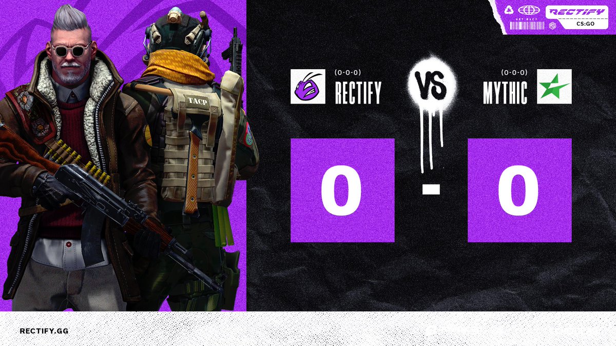 RectifyEsports's tweet photo. Tonight #RectifyCSGO take on Team Mythic in round 1 of the @ESEA Advanced Playoffs! 

This Best of 3 begins at 9:30 PM ET - https://t.co/ag4BptYyB0

@Waddill_ 
@DJF_cs 
@GrizzCS 
@uwunou 
@mesamiduckCS 

#GetRect https://t.co/B34eZI9y4F