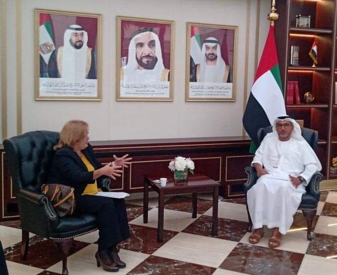 ⁦
Viceministra del <a href="/MINCEX_CUBA/">MINCEX🇨🇺</a> Déborah Rivas, fue recibida por el Sr. Mohammed Said Al Suwaidi, Director General del Fondo Abu Dhabi para  con #Cuba.