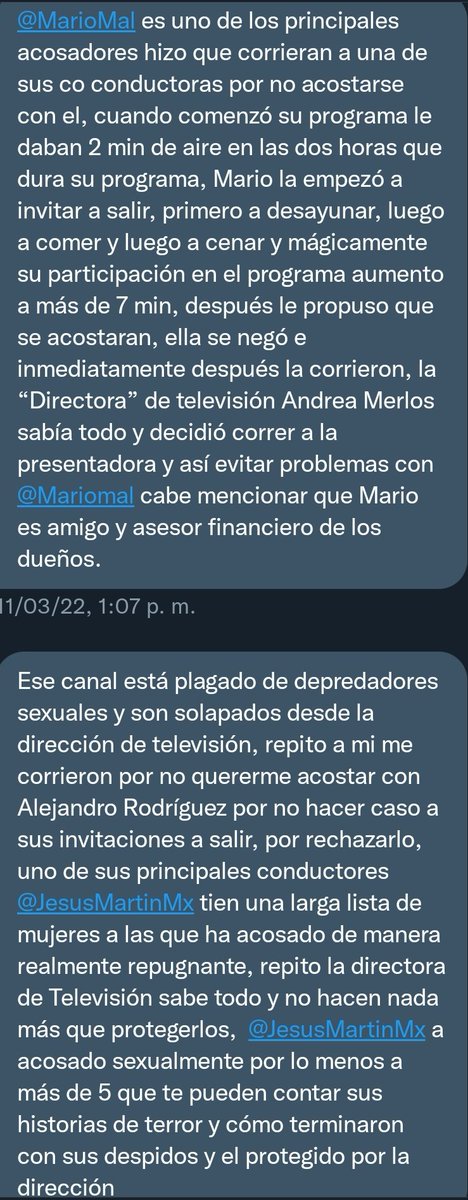 MediosTerror's tweet photo. Nos hace llegar esta denuncia sobre @heraldodemexico TV.

Acoso
Malos tratos 

¿Qué pasa? https://t.co/gDHCaQ5NU2
