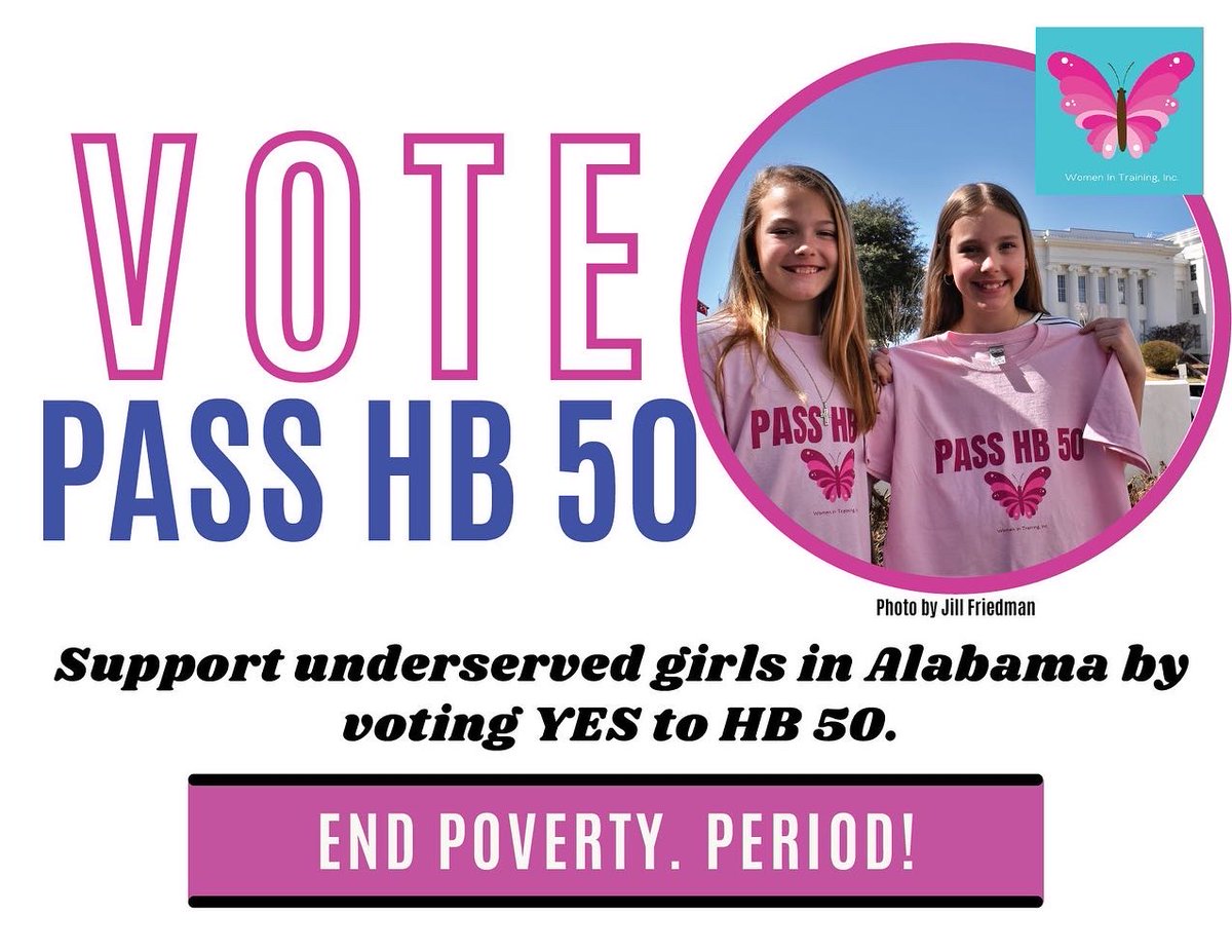 womenintrainin1's tweet photo. Vote pass HB 50!! #womenintraining #endpovertyperiod #endperiodpoverty https://t.co/1RvuLLRdEi