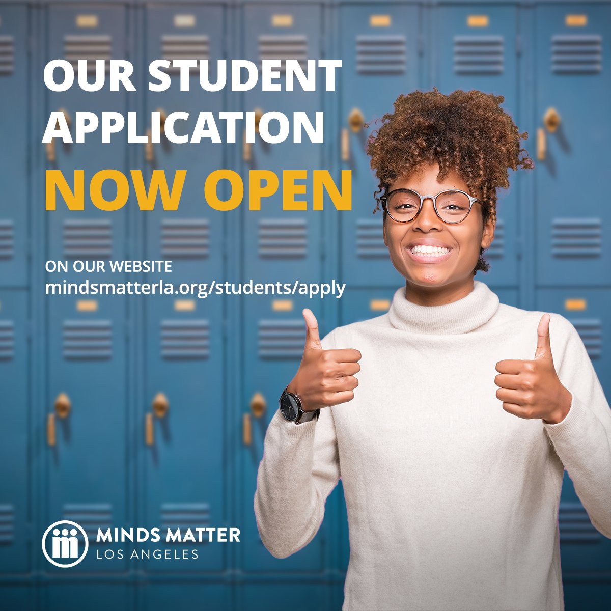 mmsocal's tweet photo. You have the power and potential to leave a uniqe mark on the world. Our volunteers can support you to college and beyond, including your academic, personal, and emotional growth. We want you to join our community--Apply Now! Applications due May 30th. https://t.co/FvIUPFHr7o https://t.co/Z52y9CYK1u