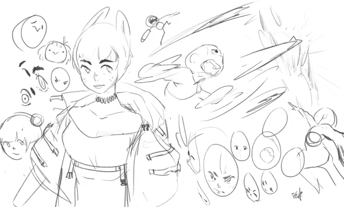 Messy doodles before bed ✏️ 