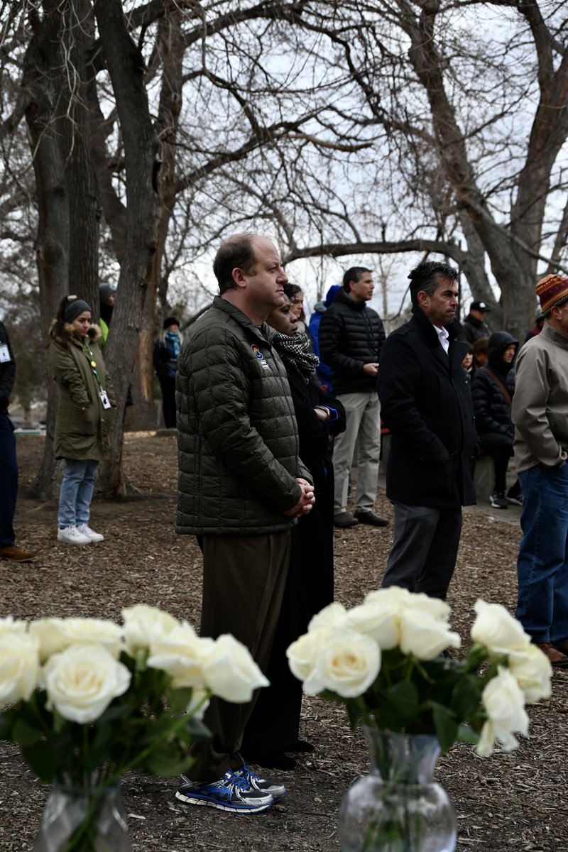 GovofCO's tweet image. Today I attended the one year anniversary memorial of the King Soopers shooting at the Boulder Bandshell. Just because a year has passed, doesn’t mean you have to be ok. Grief is never linear and moving forward doesn’t mean leaving those we loved behind #boulderstrong