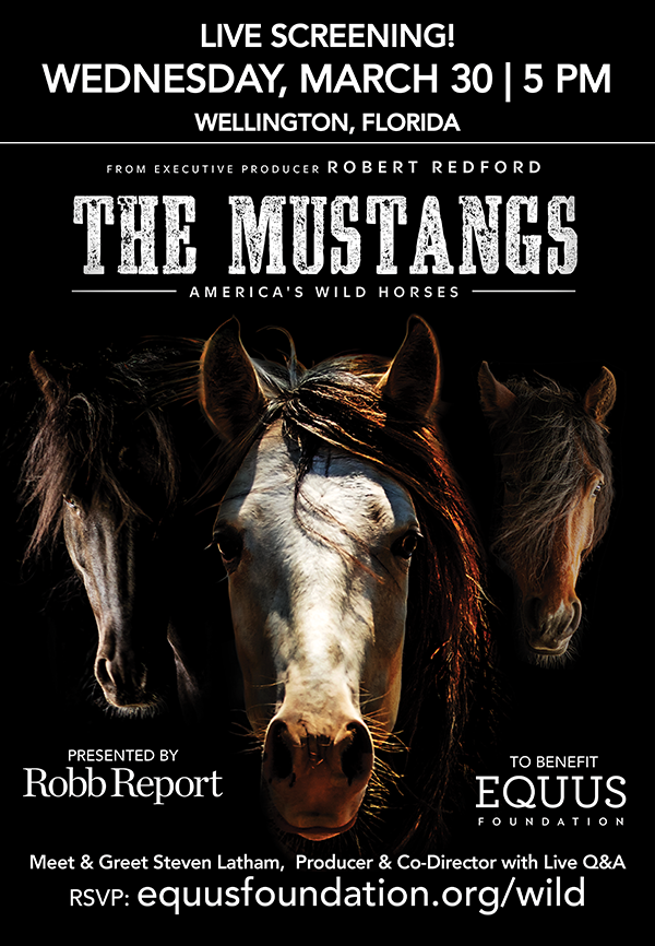 TheMustangsFilm's tweet photo. West Palm Beach Area - @themustangsfilm is having a screening and panel discussion on Wednesday, March 30th at 5 p.m. in Wellington, FL

People featured in the film will be answering questions.

RSVP here:
https://t.co/HPOAX3sZuQ

@equusfoundation @returntofreedom @robbreport https://t.co/izqdJviyGn