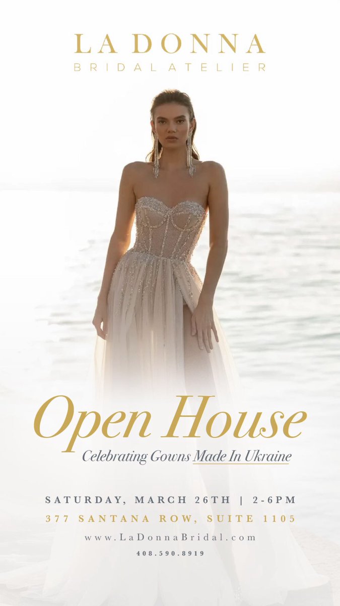 HMMGoddess's tweet photo. Brides to be!👰‍♀️This SAT OPEN HOUSE @ LaDonna Bridal 2-6PM Gorgeous gowns made by Ukrainian designer 🇺🇦 ⁦@SantanaRow⁩ #HMModels https://t.co/Ot4HFPbhiQ