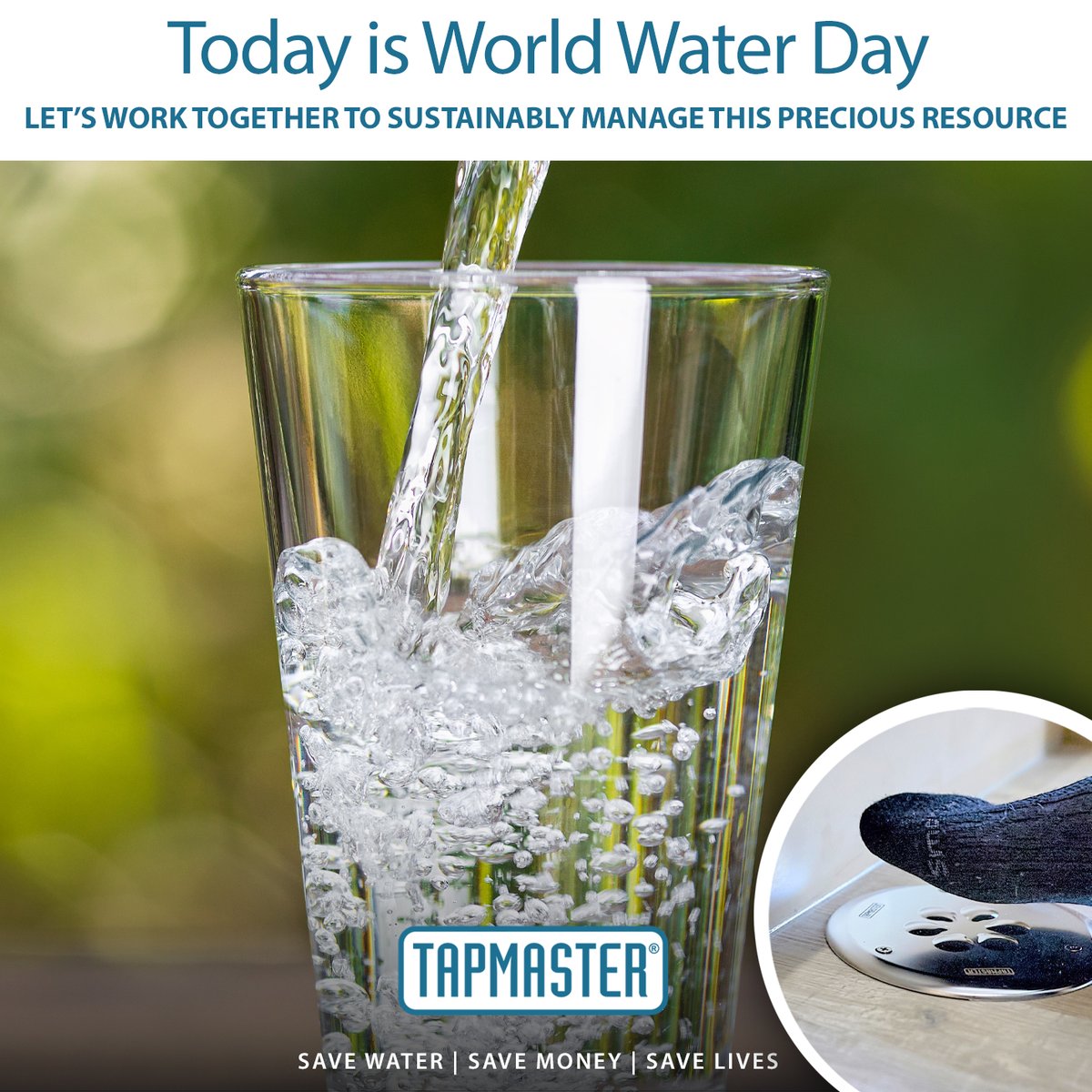 TapMasterInc's tweet photo. We support World Water Day. It raises awareness that 2 billion people worldwide have no water. And it sets a goal to ensure water is available to all by 2030.
Visit https://t.co/1LxrHQAfxb to learn more about innovative and elegant products that can help us all save water. https://t.co/4erWW1cnjl