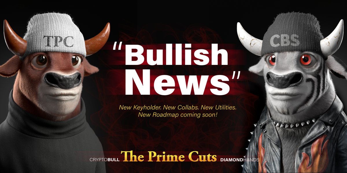 ThePrimeCuts1's tweet image. Today is a great day for 🐂&amp;amp;🐻! Our respect goes to our great community. 🙏Thank you for your support, your commitment, the mutual respect and the infinitely valuable communication with each other. We are proud of you! You are 🔥♥️@Crypto_Bull_NFT #NFTCommunity #BlueChipNFT