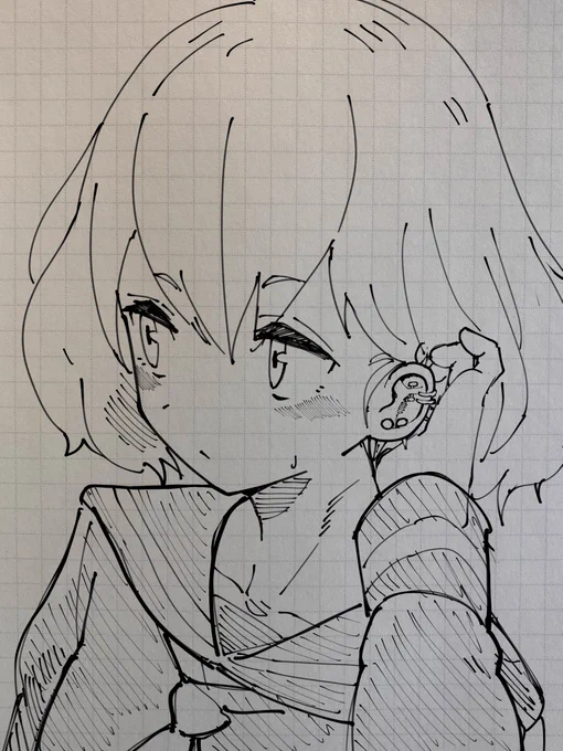 寝る前描いた落書き
実はゴリゴリにピアスしてる純子ちゃん概念( ˘ω˘ ) 