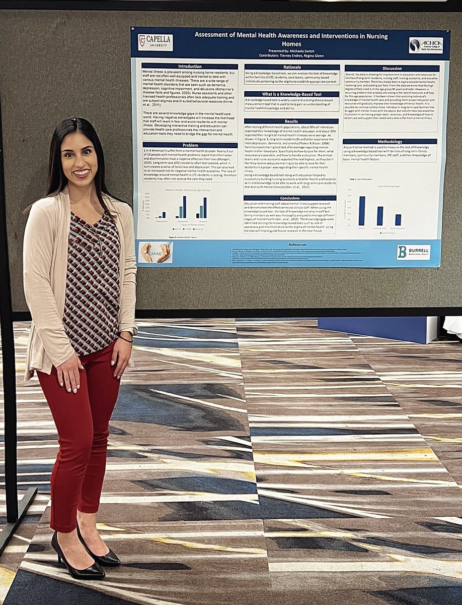 michaelaswitch1's tweet photo. 10 college student’s in the US were selected to present a school research project at the ACHCA Conference in New Orleans this week. I’m beyond grateful to be 1/10 selected to share something that’s very passionate to me. #MentalHealthAwareness https://t.co/dx87vV0Eqs
