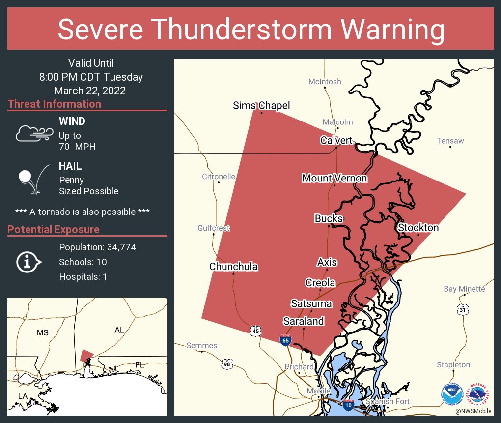 NWS Mobile on Twitter "Severe Thunderstorm Warning continues for