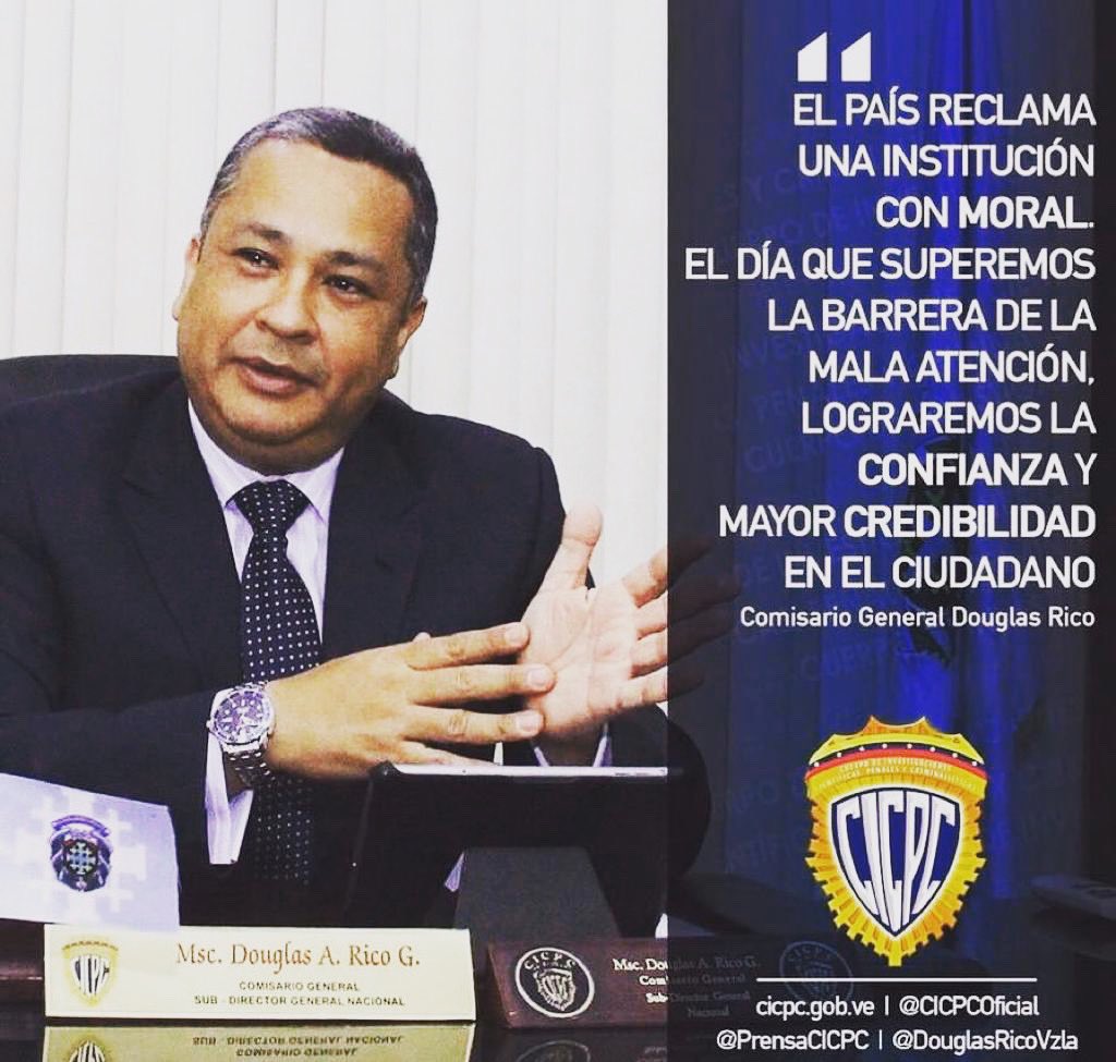 DouglasRicoVzla's tweet photo. Si en alguna oficina del #Cicpc recibes una mala atención o no quieren tomarte tu denuncia, avísame de inmediato. 
A tu disposición el número telefónico 04126303627.   @NicolasMaduro https://t.co/sRaqA41f6i