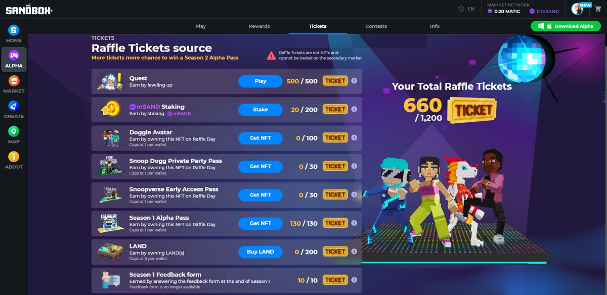 wrsfr123's tweet photo. @TheSandboxGame Hello！Sandbox and Everybody
#SandboxAlphaS2Contest for a chance to earn up to 1,000 $SAND! Starting March 22 - Ticket Day. Check out my screenshot below!
👇 #SandboxAlphaS2 https://t.co/I4AfyAVlDo