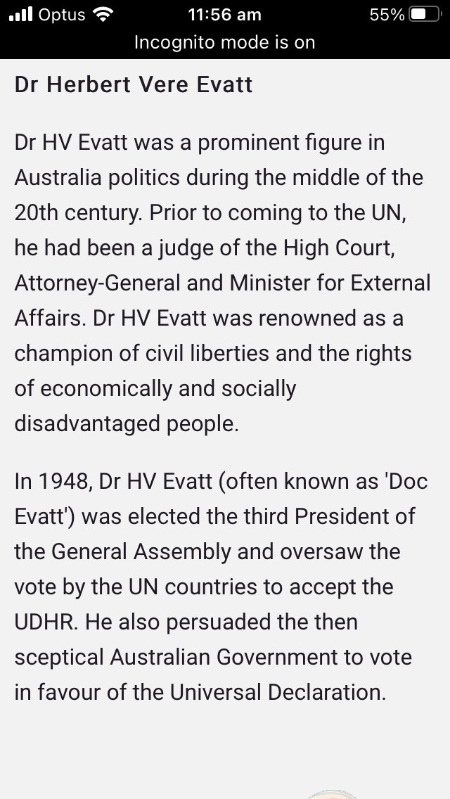 @SquizzSTK Reckon Morrison is thinking that Doc Evatt is a bad example of a labor leader… but… what’s not to like about this? #auspol #humanrights vs #onwatermatters