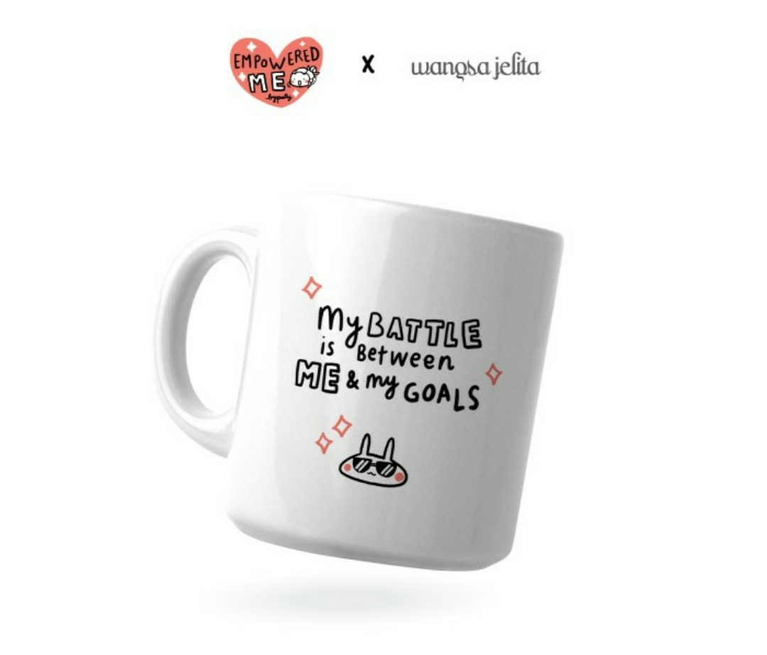 puty's tweet photo. Mugnya bisa dibeli kok ๐ ehe ehe. Ini merchandise yang terinspirasi dari buku #EmpoweredME kolaborasi dengan @wangsajelita ๐ Ada 2 mantra lain. Silakan kalau berminat:
https://t.co/O9ZkImjntD https://t.co/xEfHE35g10