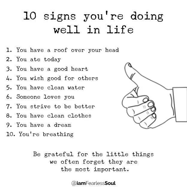 iamfearlesssoul's tweet photo. 10 Signs You're Doing Well In Life.. https://t.co/cL5wf2DWHO