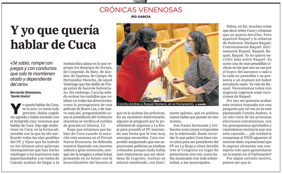 aalvaropalacios's tweet photo. No se puede añadir mucho más. Cuándo todos opinan así...  Que tenemos claro porque está ahí está claro, pero eso no significa que debamos callar ésta vergüenza no?

@RaquelRomeroA @ConchaAndreu @Palvarez @PioGarcia70 @lariojaorg @PSOELaRioja @LaRiojaPP @PartidoRiojano @CsLaRioja https://t.co/tsP0eMIkgR