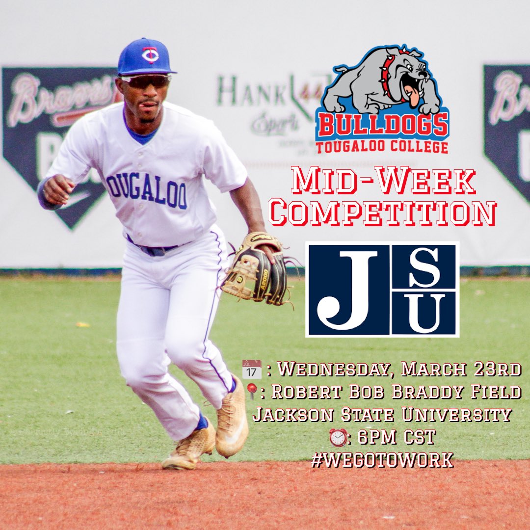 tougaloobsball's tweet photo. Mid-Week action tomorrow at Jackson State University.
First pitch at 6PM CST.
#WEGOTOWORK https://t.co/gQqg92jepx