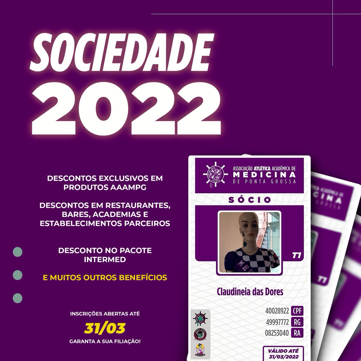 Eu só quero dizer que sócio AAAMPG vai ter muito mais regalia/mimos/produtos/descontos em 2022 do que qualquer ano anterior. Então não de bobeira. Se liga ein?!