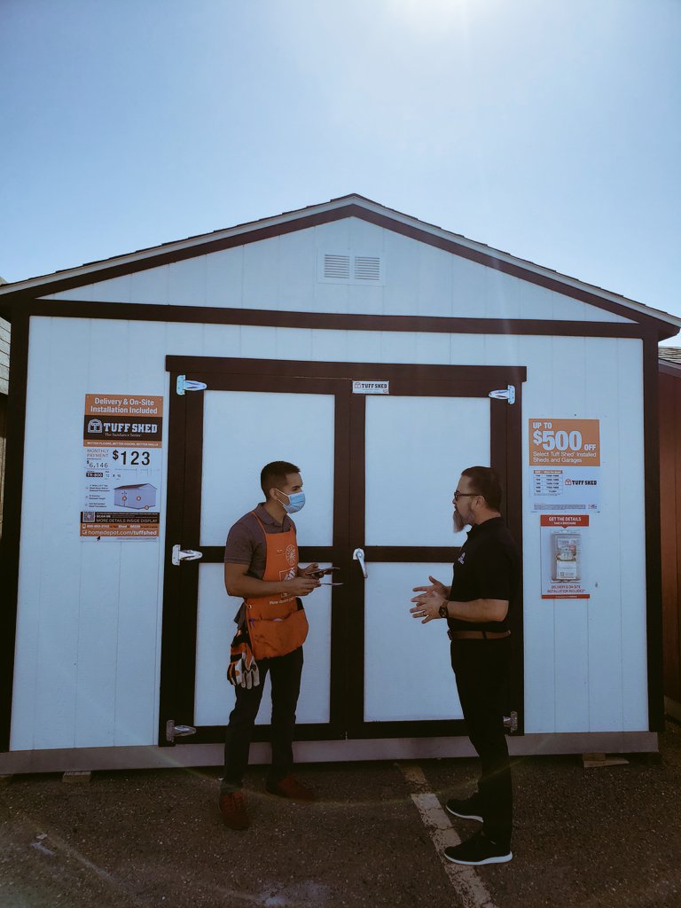 Jonathan Selvera (@athalbor) on Twitter photo This morning Juan D-28 learning from the best to sell the tuff shed! Thank you Cesar for sharing your knowledge with us about those incredible sheds! #homedepot #tuffshed <a href="/CesarTuff/">Cesar</a> <a href="/geronimo_jerry/">Jerry Garcia</a> <a href="/Robs_Sanchez255/">Robert Sanchez</a> <a href="/HermanRoqueOch1/">Herman Roque</a> <a href="/IreneEscamill11/">Irene Escamilla</a> <a href="/Derek_Ruiz1216/">Derek Ruiz</a> @THD_AlyG This morning Juan D-28 learning from the best to sell the tuff shed! Thank you Cesar for sharing your knowledge with us about those incredible sheds! #homedepot #tuffshed <a href="/CesarTuff/">Cesar</a> <a href="/geronimo_jerry/">Jerry Garcia</a> <a href="/Robs_Sanchez255/">Robert Sanchez</a> <a href="/HermanRoqueOch1/">Herman Roque</a> <a href="/IreneEscamill11/">Irene Escamilla</a> <a href="/Derek_Ruiz1216/">Derek Ruiz</a> @THD_AlyG