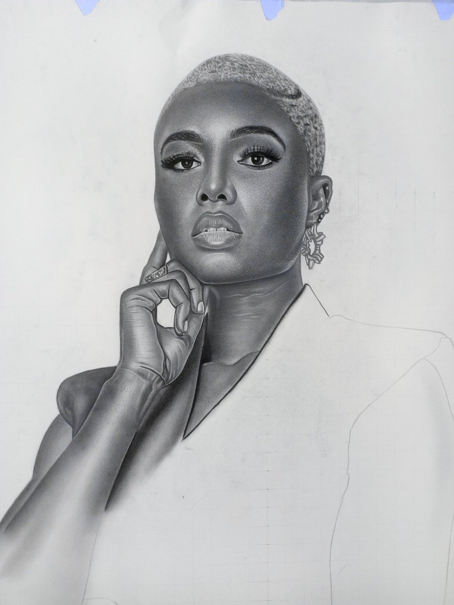 Work in progress my first celebrity portrait of the year retweet if you know my creation