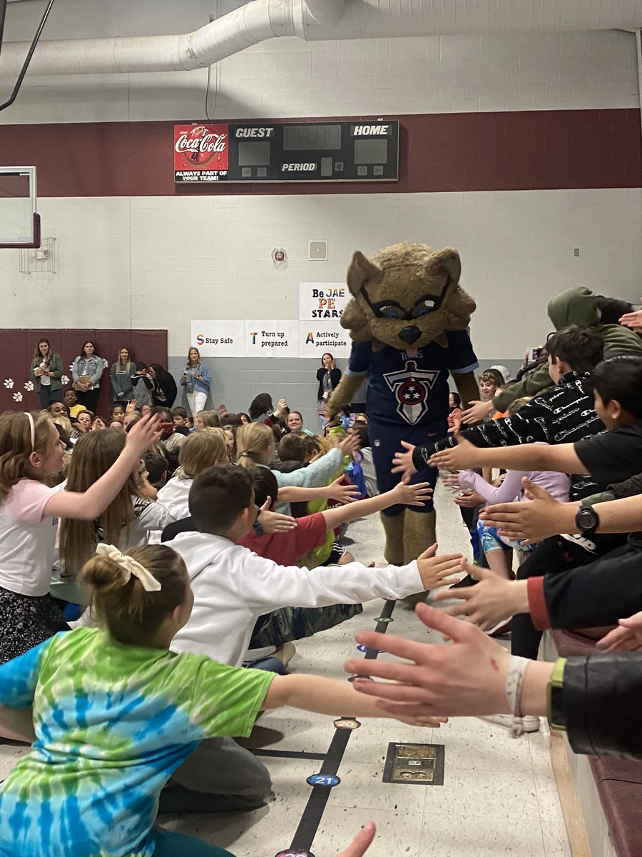 It’s always a fun day when <a href="/Titans_TRac/">T-Rac</a> visits your school to teach kids about the importance of fueling our minds, and our bodies, with healthy things!