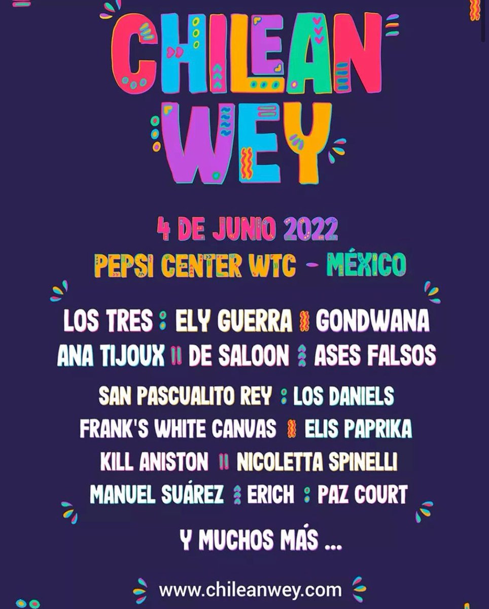 Ojalá hubieran incluido a @DiavolStrain en el cartel del @ChileanWeyFest. Ojalá estén entre los 'muchos más'.