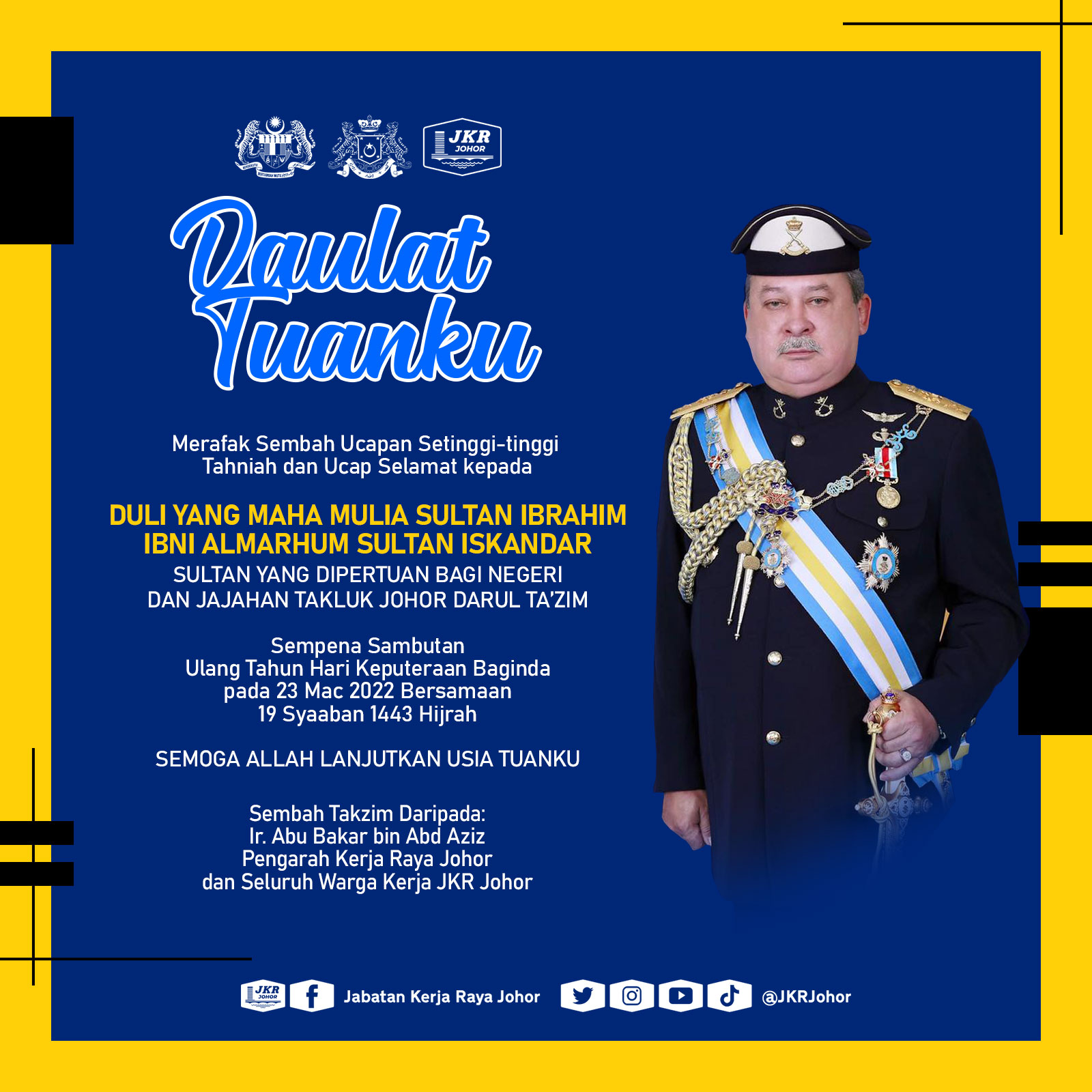 Hari keputeraan sultan johor 2022