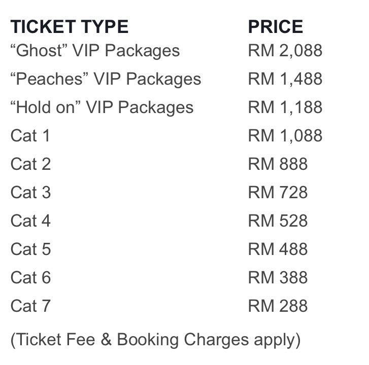 To concert buy ticket where justin bieber malaysia Justin Bieber