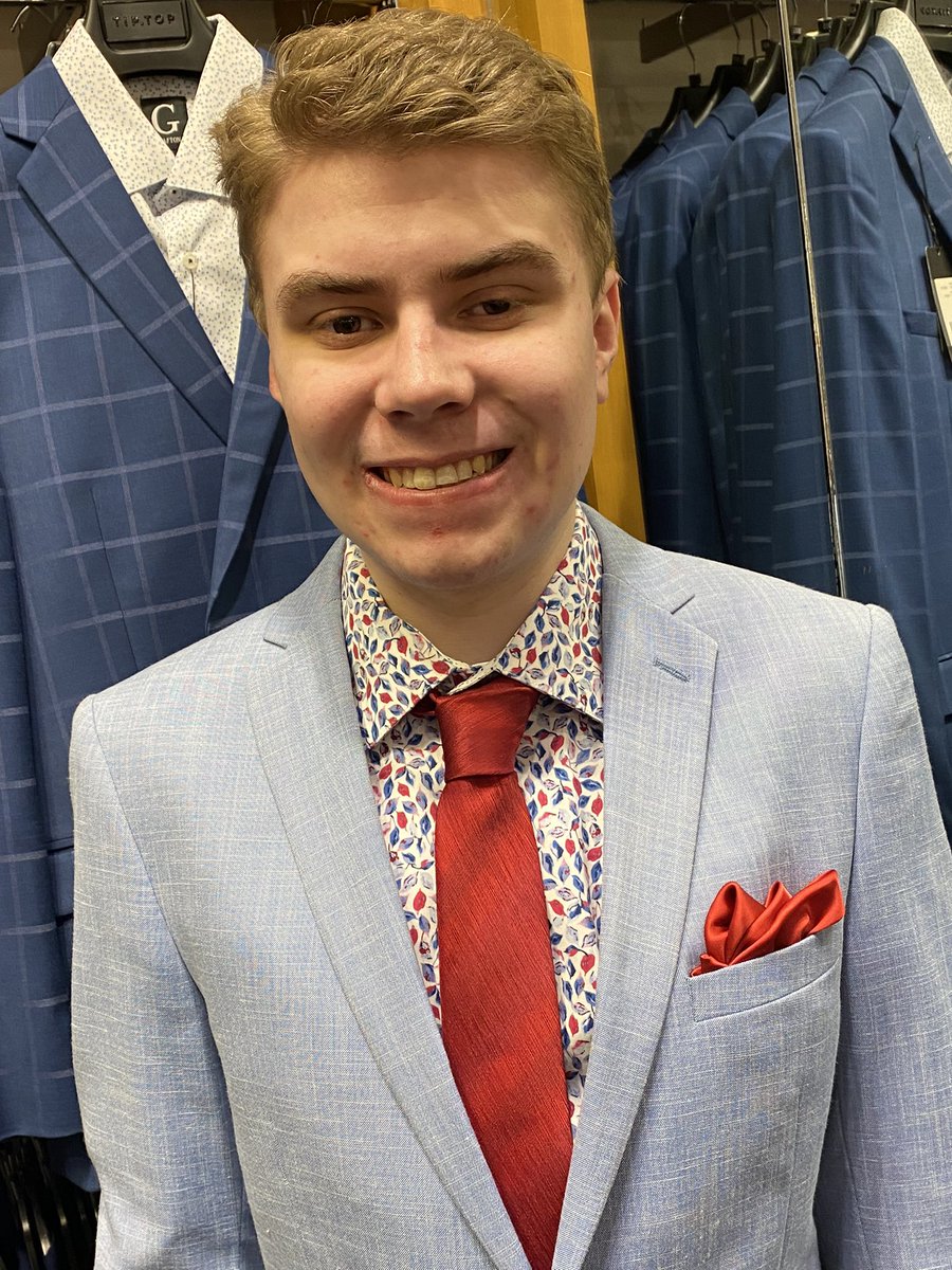 BMcNallie's tweet image. Our boy got suited up today for Grad! #AutismAwareness #ClassOf2022